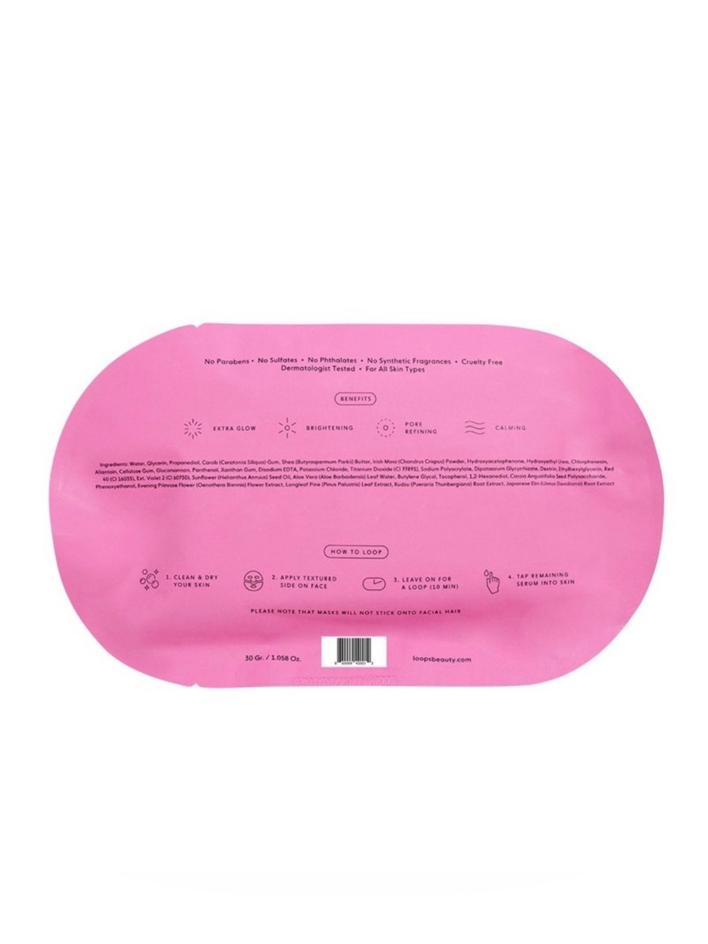 LOOPS Double Take Glow Hydrogel Face Mask - Picture 3 of 6